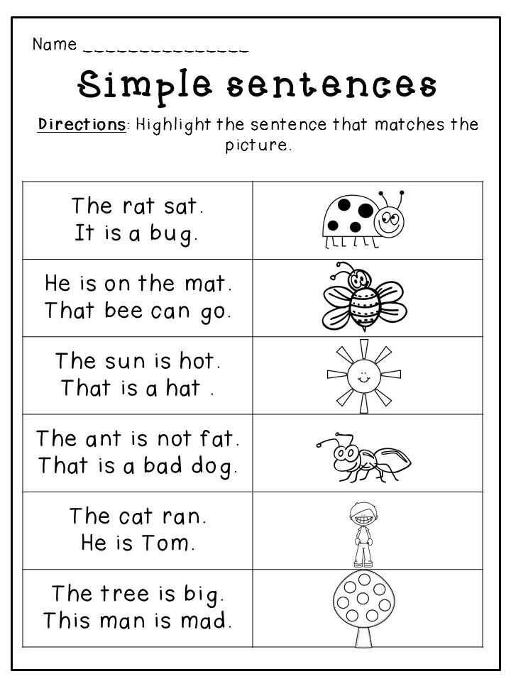 basic english sentences for kids